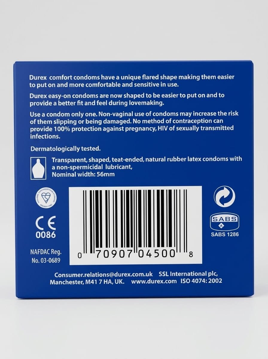 Durex Comfort Condoms – Flared Shape for Better Fit | Pack of 3Condomswww.viga.pk