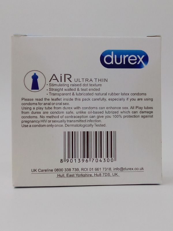 Durex Condoms Air Ultra Thin 3 PiecesCondomswww.viga.pk