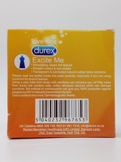 Durex Dotted Condom Excite Me - 3 Condoms PackCondomswww.viga.pk