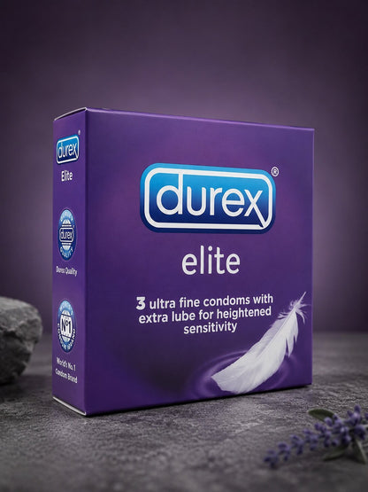 Durex Elite Condoms | 3 Pack | Ultra Fine | Extra LubricatedCondomswww.viga.pk