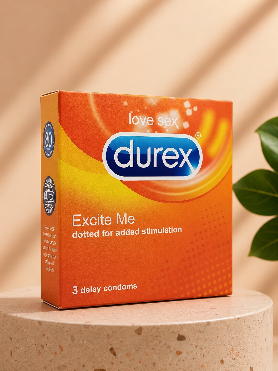 Durex Excite Me Dotted Condoms – Pack of 3 | Raised Dots for Extra PleasureCondomswww.viga.pk