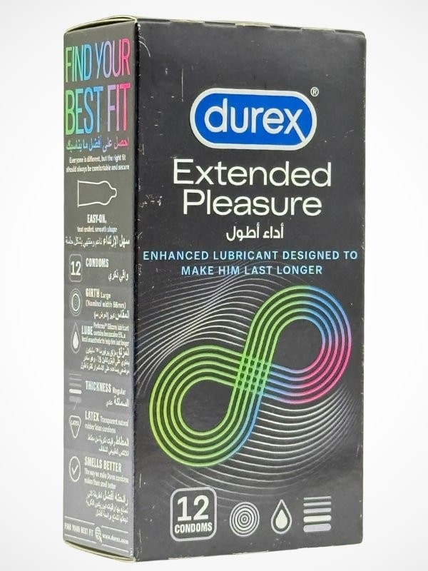 Durex Extended Pleasure Condoms - 12 Delay Condoms (Imported)Condomswww.viga.pk