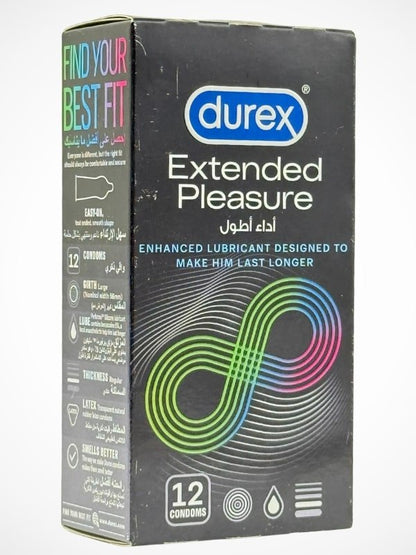 Durex Extended Pleasure Condoms - 12 Delay Condoms (Imported)Condomswww.viga.pk
