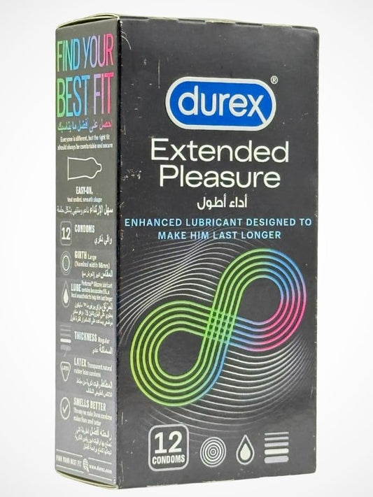 Durex Extended Pleasure Condoms - 12 Delay Condoms (Imported)Condomswww.viga.pk