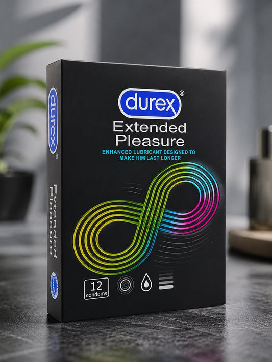 Durex Extended Pleasure Condoms – 12 Pack | Delay Lubricant, Textured, Long LastingCondomswww.viga.pk