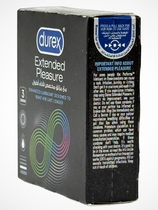 Durex Extended Pleasure Condoms - 3 Delay Condoms (Imported)Condomswww.viga.pk