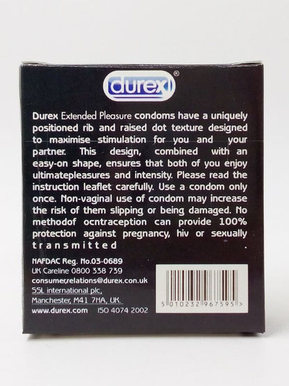 Durex Extended Pleasure Condoms - 3 Long Delay CondomsCondomswww.viga.pk