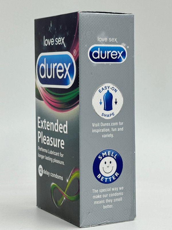 Durex Extended Pleasure Condoms Lubricated - 12 Long Lasting Delay CondomsCondomswww.viga.pk