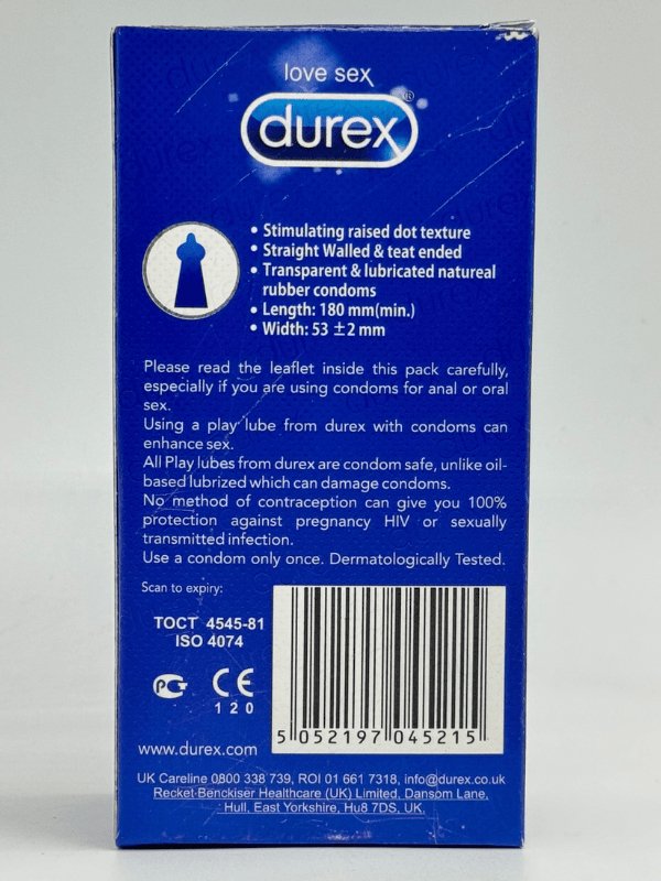 Durex Extra Safe Condoms Lubricated - 12 Delay CondomsCondomswww.viga.pk