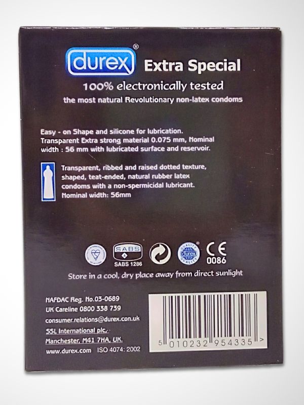 Durex Extra Special Condoms - 12 Non - Latex CondomsCondomswww.viga.pk