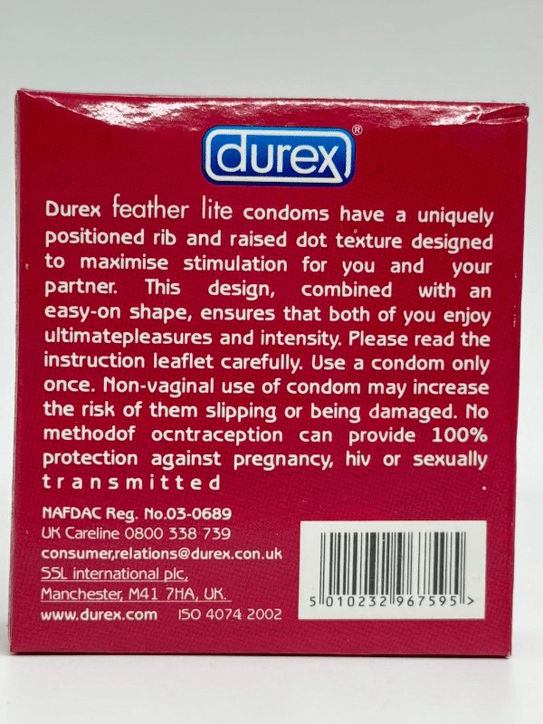 Durex Feather Lite Condoms - 3 Ultra Fine Lubricated CondomCondomswww.viga.pk