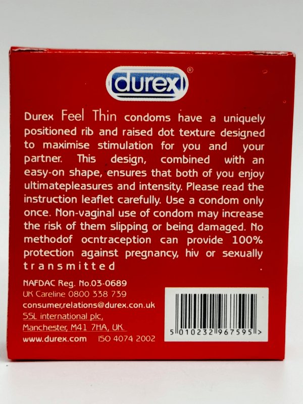 Durex Feel Thin Condoms - 3 Super Thin CondomCondomswww.viga.pk