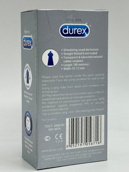 Durex Feel Ultra Thin Condoms - 12 Lubricated Delay CondomsCondomswww.viga.pk