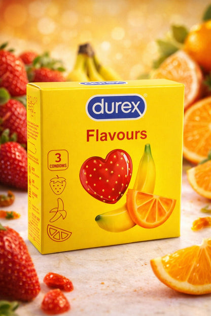 Durex Flavored Condoms - 3 Pack Fruity Mix (Strawberry, Banana, Orange)Condomswww.viga.pk