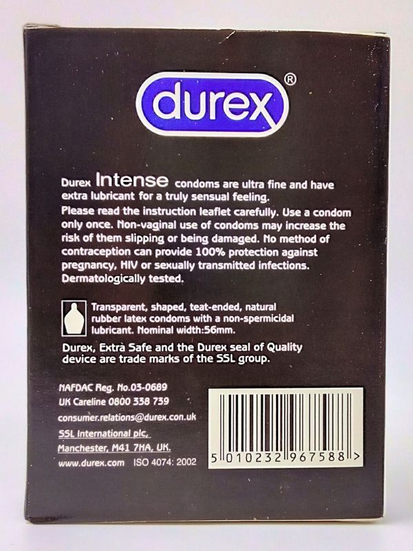 Durex Intense Condoms - 12 Stimulating Ribs CondomsCondomswww.viga.pk