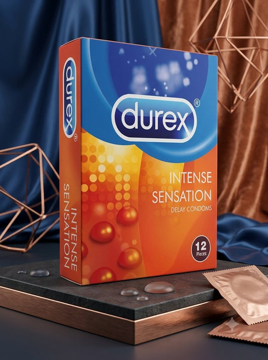 Durex Intense Sensation Condoms – 12 Delay Condoms with Benzocaine LubricantCondomswww.viga.pk