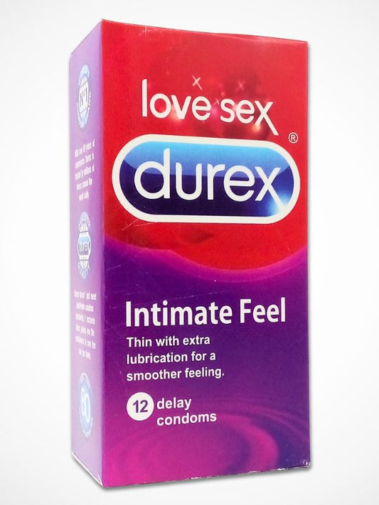 Durex Intimate Feel Condoms - 12 Thin with Extra Lubricant CondomsCondomswww.viga.pk