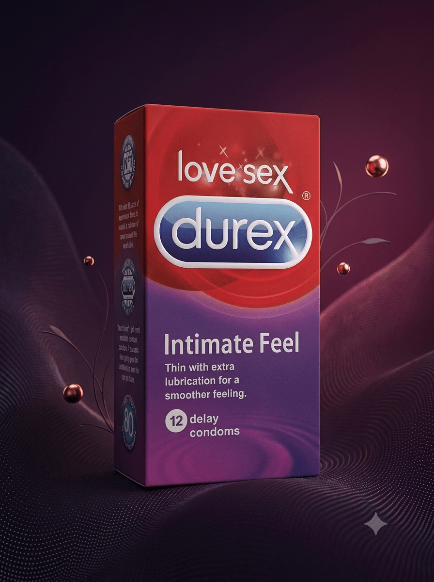 Durex Intimate Feel Condoms – Pack of 12 | Ultra-Thin with Extra LubricantCondomswww.viga.pk