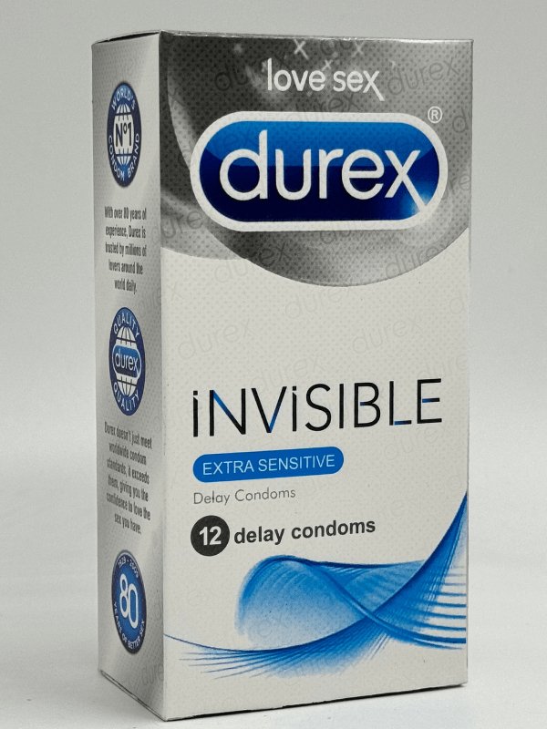 Durex Invisible Condoms - 12 Extra Sensitive CondomsCondomswww.viga.pk