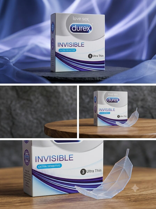 Durex Invisible Extra Sensitive Condoms – Ultra Thin, Lubricated (Pack of 3)Condomswww.viga.pk