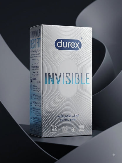 Durex Invisible Extra Thin Condoms – 12 Pack | Ultra-Sensitive ProtectionCondomswww.viga.pk