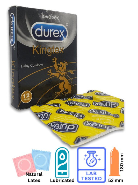 Durex Kingtex Condoms - 12 Delay CondomsCondomswww.viga.pk