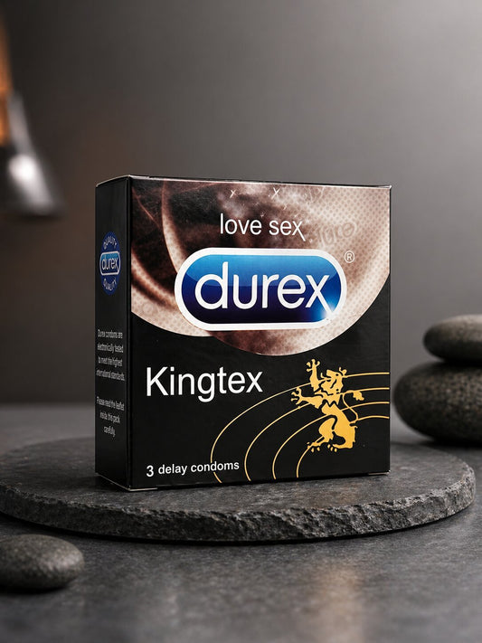 Durex Kingtex Delay Condoms – Dotted, Lubricated | Pack of 3Condomswww.viga.pk
