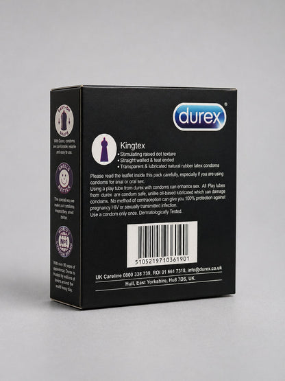 Durex Kingtex Delay Condoms – Dotted, Lubricated | Pack of 3Condomswww.viga.pk