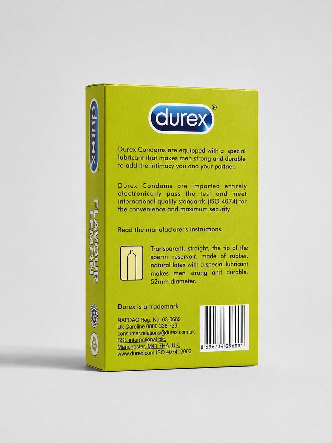 Durex Lemon Flavoured Condoms – Pack of 12 | Lubricated & Long - LastingCondomswww.viga.pk