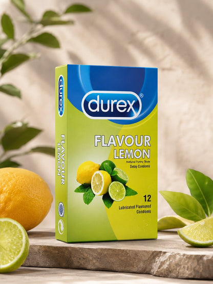 Durex Lemon Flavoured Condoms – Pack of 12 | Lubricated & Long - LastingCondomswww.viga.pk