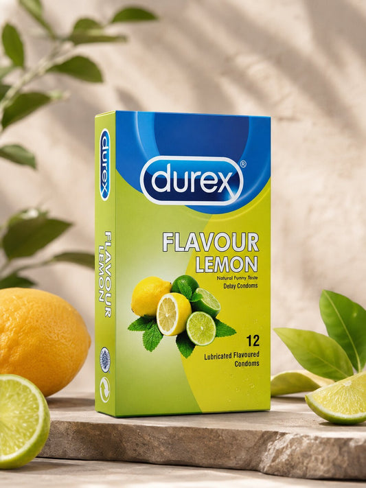 Durex Lemon Flavoured Condoms – Pack of 12 | Lubricated & Long - LastingCondomswww.viga.pk