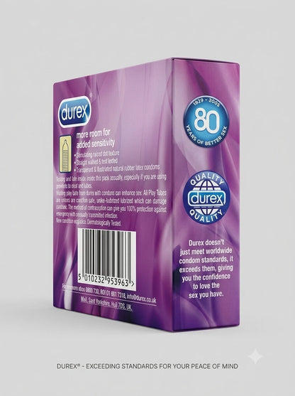 Durex Long Pleasure Condoms – Dotted Delay Condoms | Pack of 3Condomswww.viga.pk