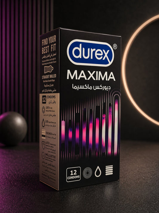 Durex Maxima Dotted Delay Condoms – Pack of 12 | Extra Lubricated for Long - Lasting PleasureCondomswww.viga.pk