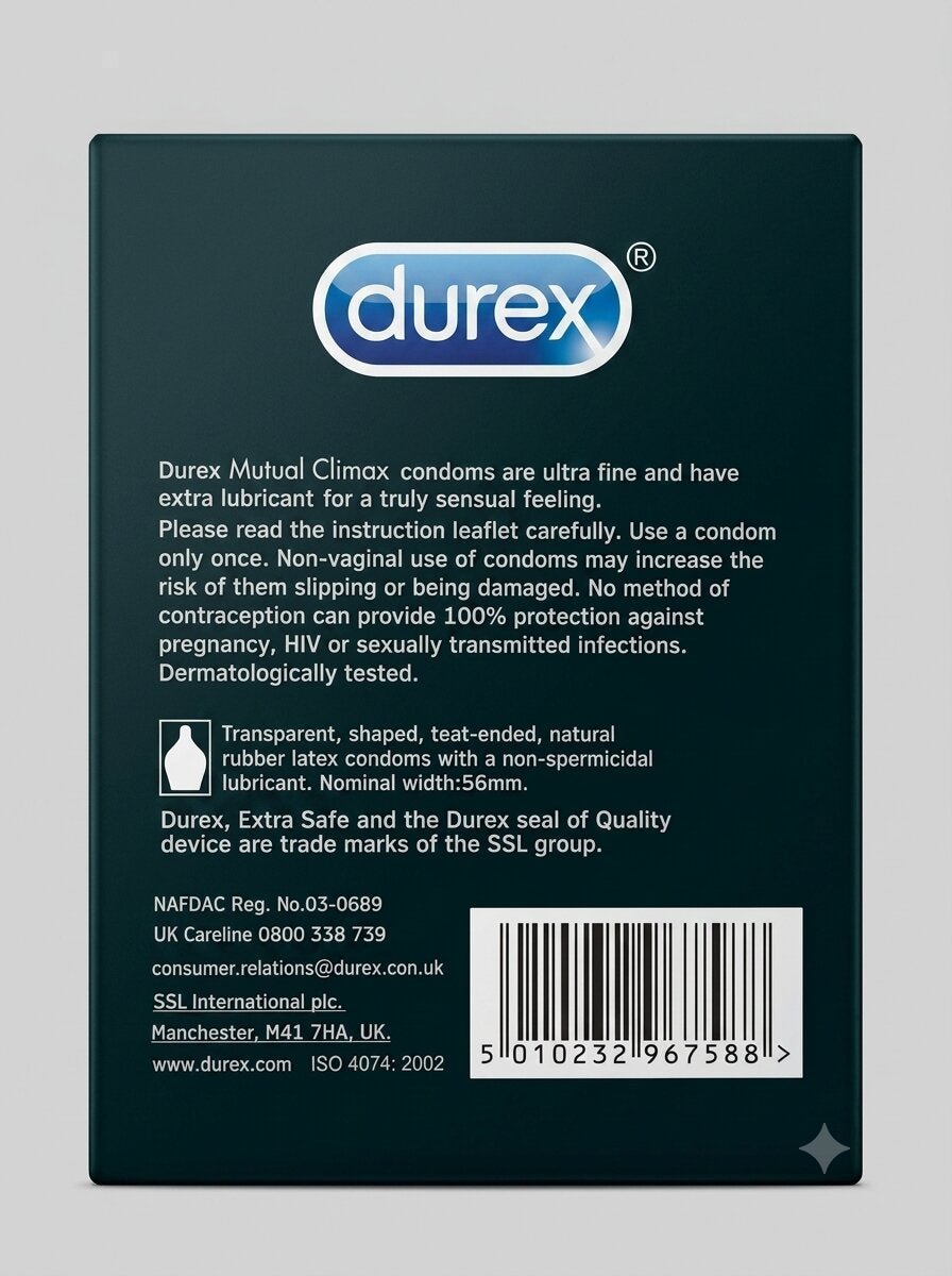 Durex Mutual Climax Condom - 12 Stimulating CondomsCondomswww.viga.pk