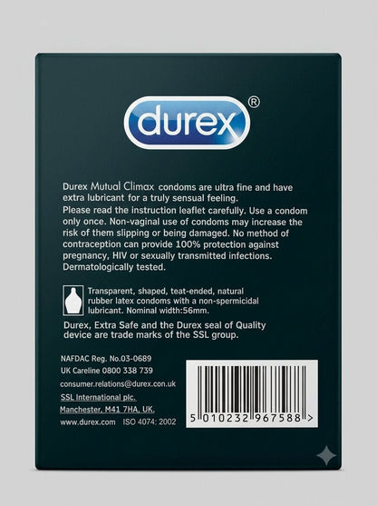 Durex Mutual Climax Condom - 12 Stimulating CondomsCondomswww.viga.pk