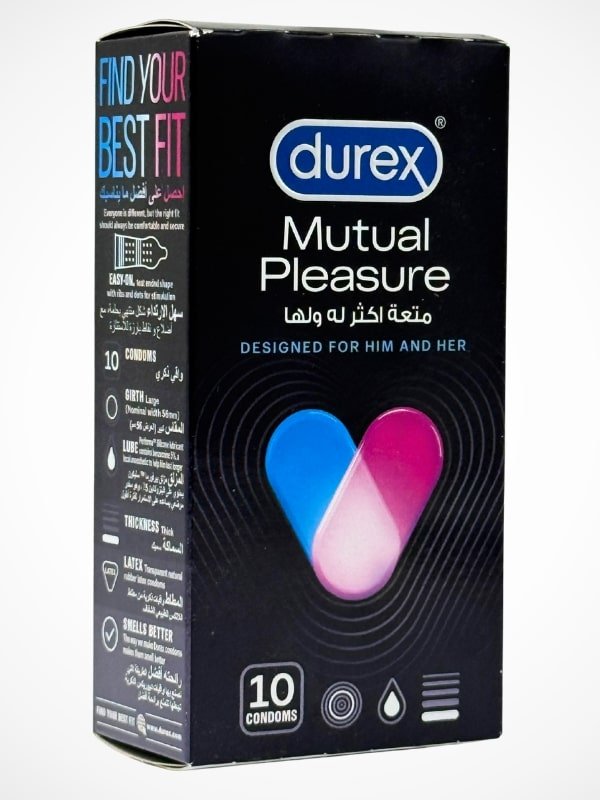 Durex Mutual Pleasure Condoms - 12 Ribbed Dotted Condoms (Imported)Condomswww.viga.pk