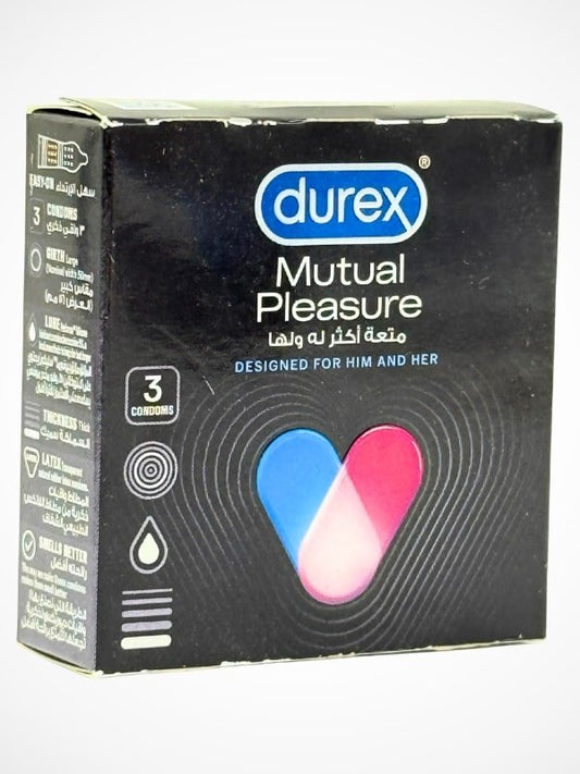 Durex Mutual Pleasure Condoms - 3 Ribbed Dotted Condoms (Imported)Condomswww.viga.pk