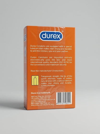 Durex Orange Flavoured Condoms – Pack of 12 | Lubricated, Natural LatexCondomswww.viga.pk