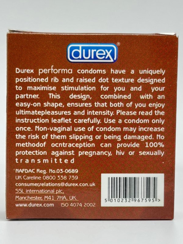 Durex Performa Condoms - 3 Long Lasting CondomCondomswww.viga.pk