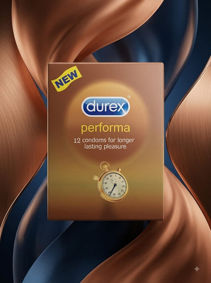Durex Performa Condoms – Long Lasting, Dotted, Extra Lubricated | Pack of 12Condomswww.viga.pk