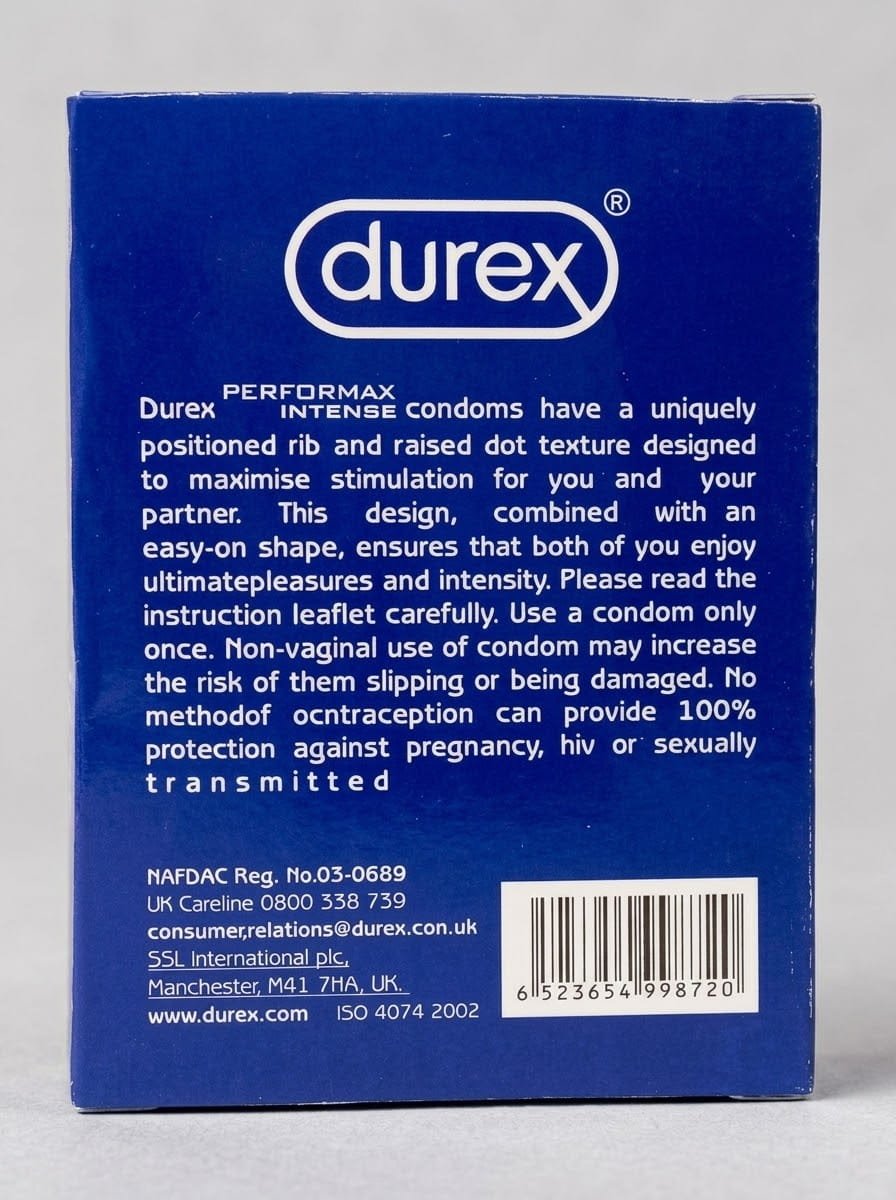 Durex Performax Intense Condoms – 12 Pack | Delay + Intense SensationCondomswww.viga.pk