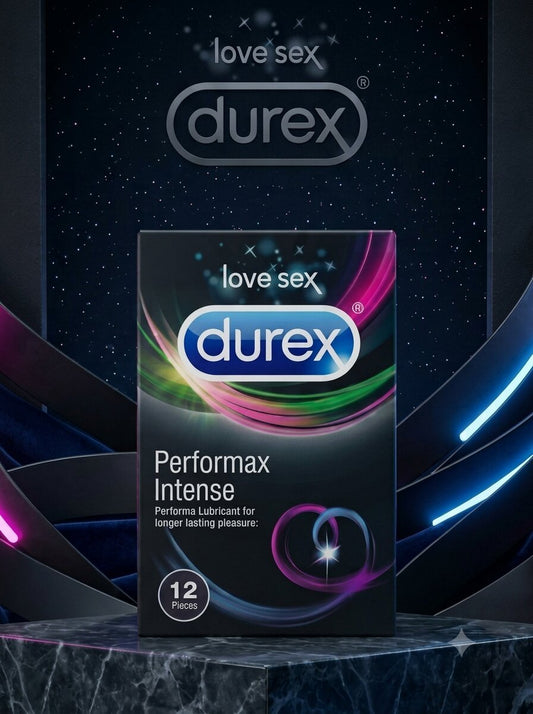 Durex Performax Intense Condoms | Delay Lubricant | Pack of 12Condomswww.viga.pk
