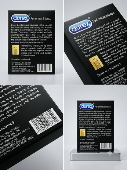 Durex Performax Intense Condoms | Delay Lubricant | Pack of 12Condomswww.viga.pk