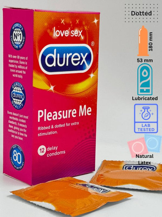 Durex Pleasure Me Condoms - 12 Ribbed & Dotted CondomsCondomswww.viga.pk