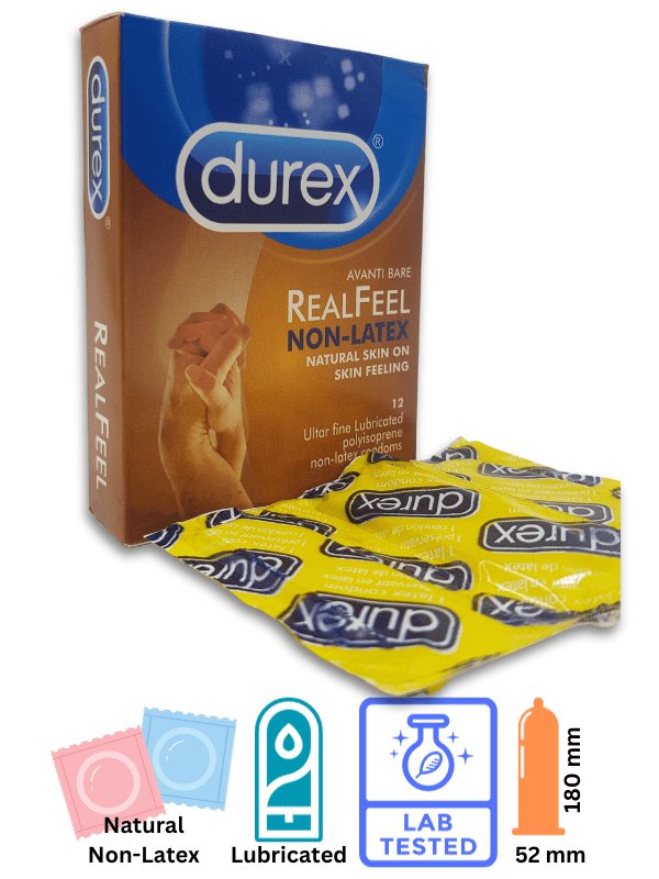 Durex Real Feel Condoms 12 Pieces - Non Latex - Ultra Fine LubricatedCondomswww.viga.pk