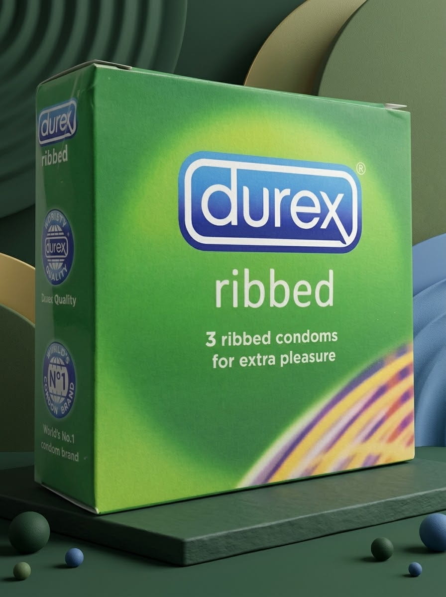 Durex Ribbed Condoms – 3 Pack | Extra Pleasure & Intense SensationCondomswww.viga.pk