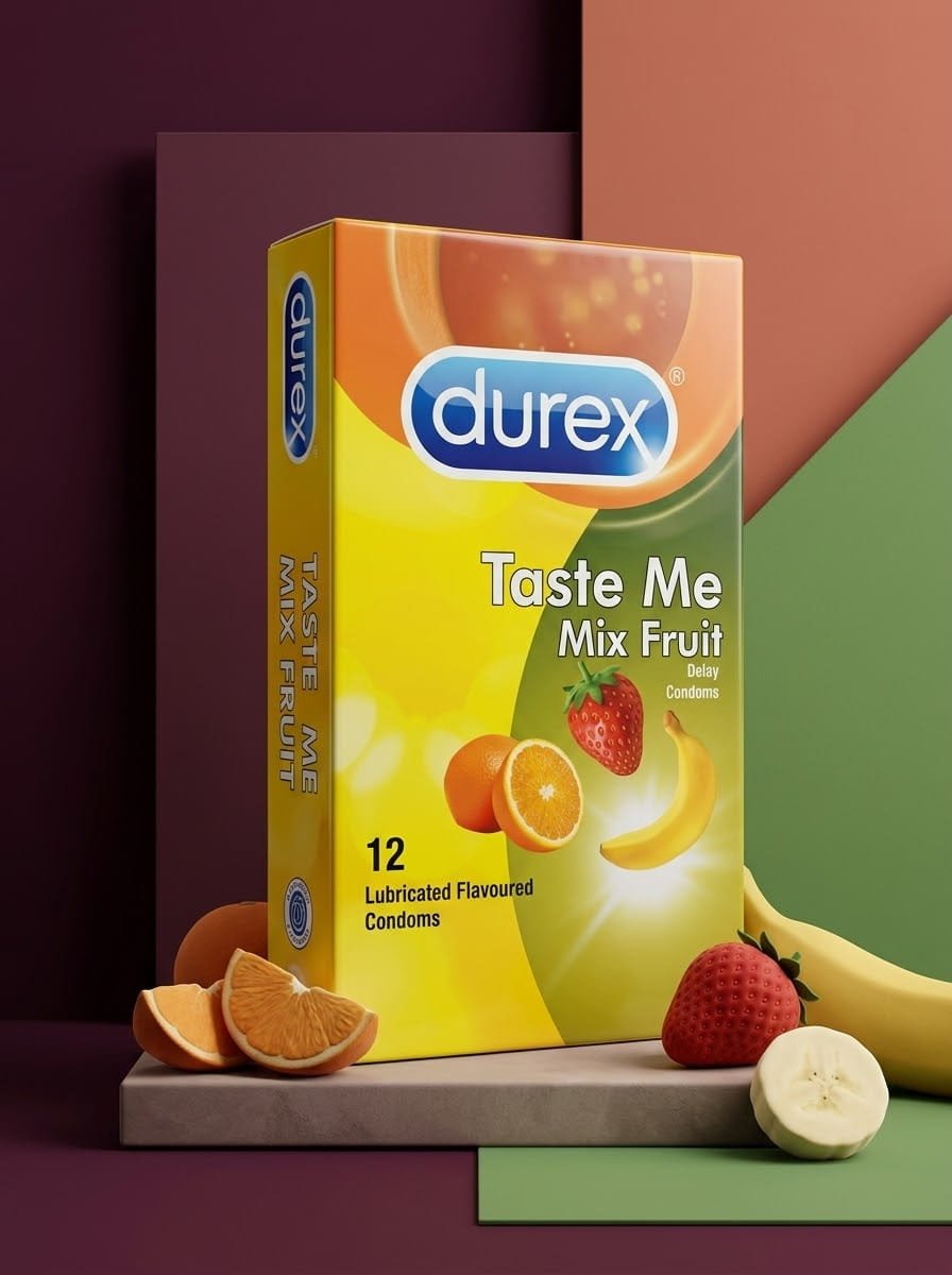 Durex Taste Me Mix Fruit Flavoured Condoms – Pack of 12 | Extra LubricatedCondomswww.viga.pk