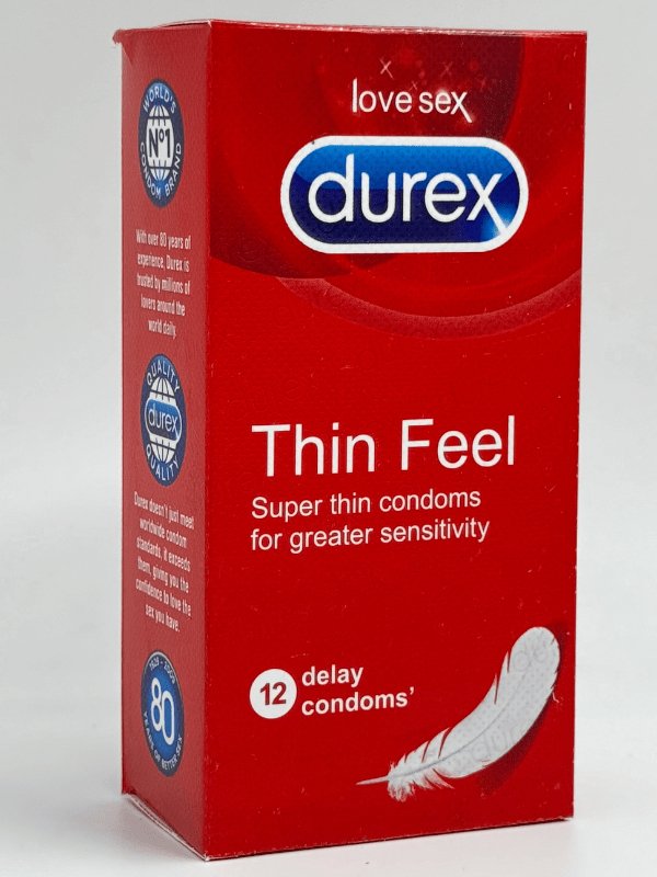 Durex Thin Feel Condoms - 12 Delay CondomsCondomswww.viga.pk