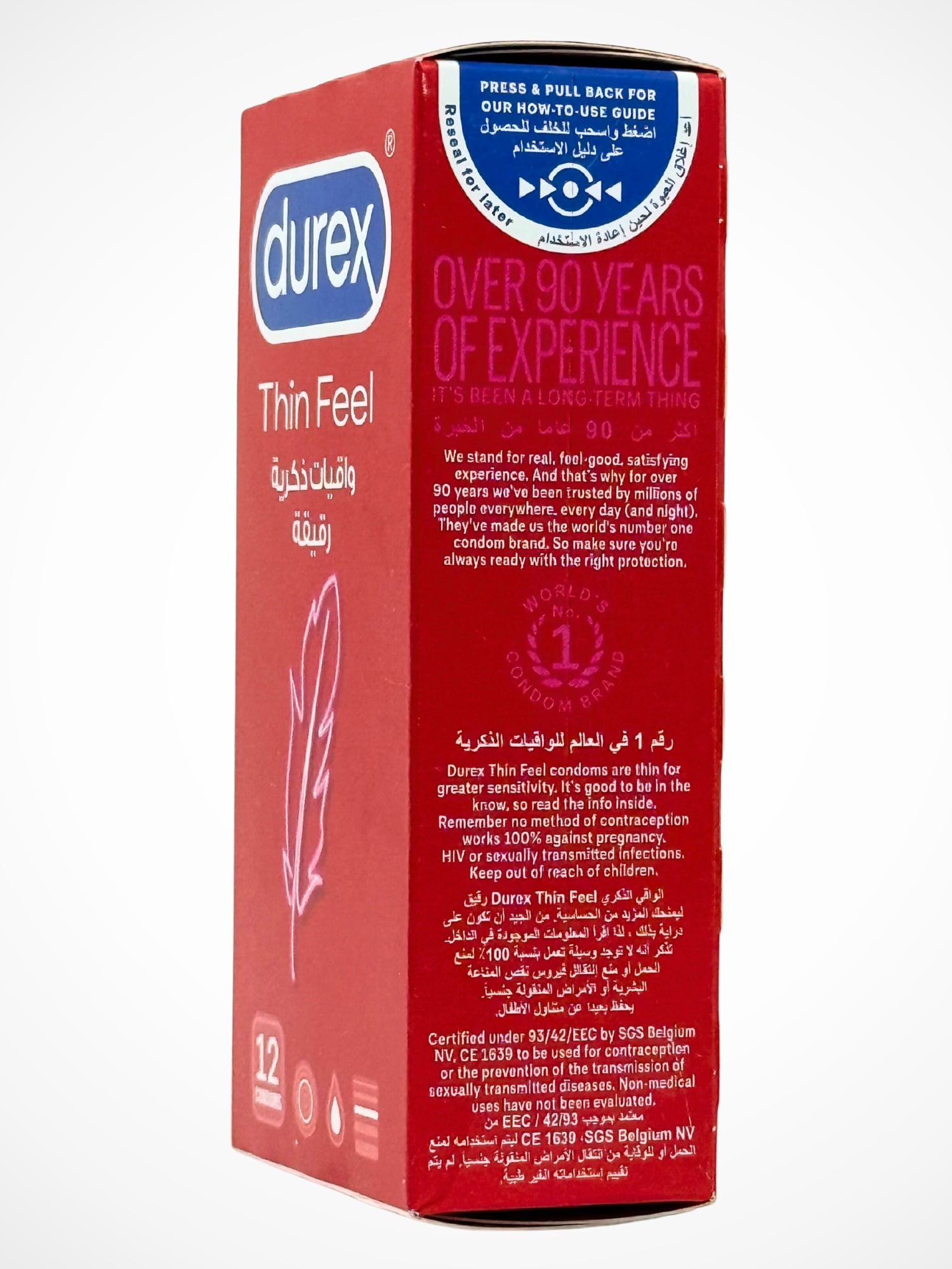 Durex Thin Feel Condoms - 12 Super Thin Condoms (Imported)Condomswww.viga.pk