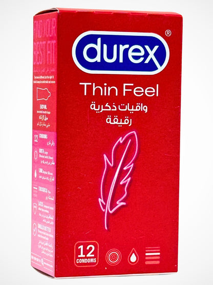 Durex Thin Feel Condoms - 12 Super Thin Condoms (Imported)Condomswww.viga.pk